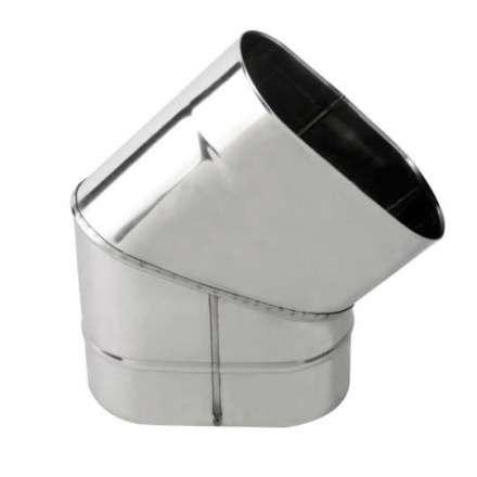 Колено овал. сечения (Отвод) 45 из нерж. ст. 430-0,8 мм, вертикаль. купить в Пинске