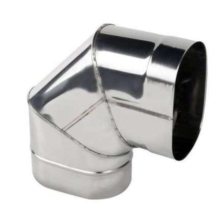 Колено овал. сечения (Отвод) 90 из нерж. ст. 304-1,0 мм, вертикаль. купить в Пинске