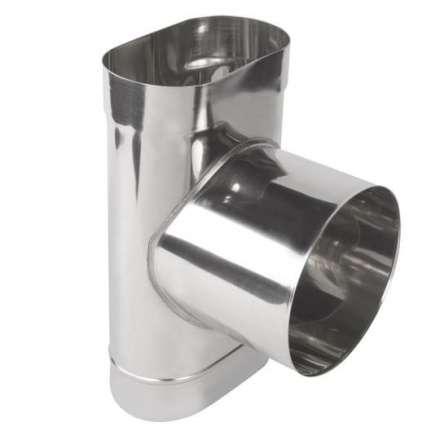 Тройник овальный 90 из нерж. ст. 304-1,0 мм купить в Пинске