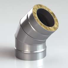 Сэндвич-Колено (Отвод) 45 AISI 304/430-0,5 мм, изол. 50 мм купить в Пинске