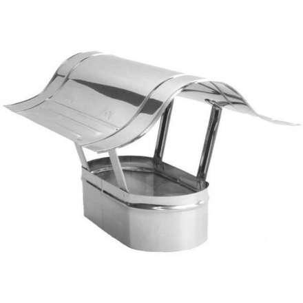 Зонт овальный для дымохода из нерж. ст. 430-0,5 мм купить в Пинске