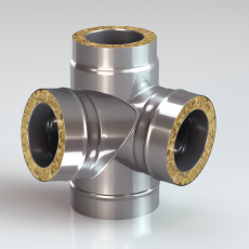 Четверник утепленный 90 из нержавейки фото в Пинске