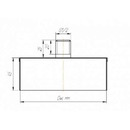 Заглушка с конденсатоотводом КПД ЧЕРНЫЙ в Пинске