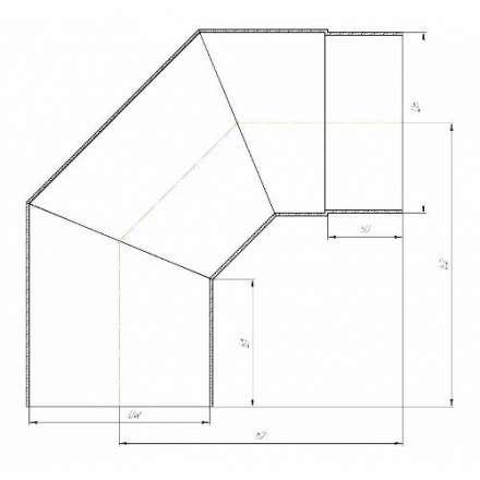 Отвод 90° КПД ЧЕРНЫЙ в Пинске