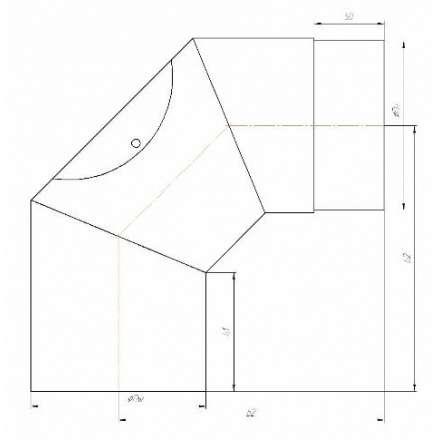 Отвод 90° с ревизией КПД ЧЕРНЫЙ в Пинске