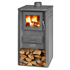 Печь-камин Blist Oganj LM стальная дверца красная фото в Пинске