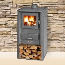 Печь-камин Blist Oganj LM стальная дверца красная фото в Пинске