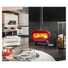 Купить Печь-камин Invicta Fifty Sur Pied Ivoire в интерьере чугунная в Пинске в Пинске