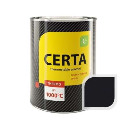 Термостойкая краска CERTA чёрная 0,8 кг в Пинске