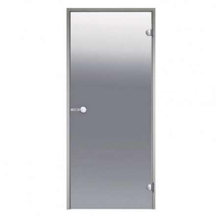 Дверь для бани стеклянная Harvia 7/19 коробка алюминий, стекло сатин в Пинске
