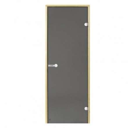 Дверь для бани стеклянная Harvia 7/19 коробка сосна, серая в Пинске