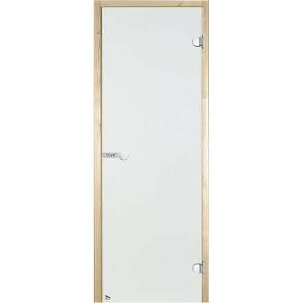 Дверь для бани стеклянная Harvia 7/19 коробка ольха, прозрачная в Пинске