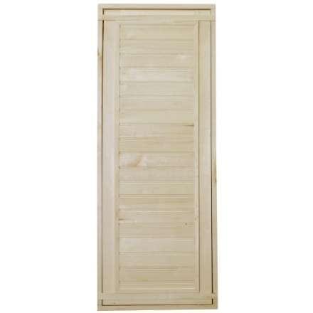 Дверь для бани ComfortProm 700x1800 осина деревянная глухая с фольгой в Пинске