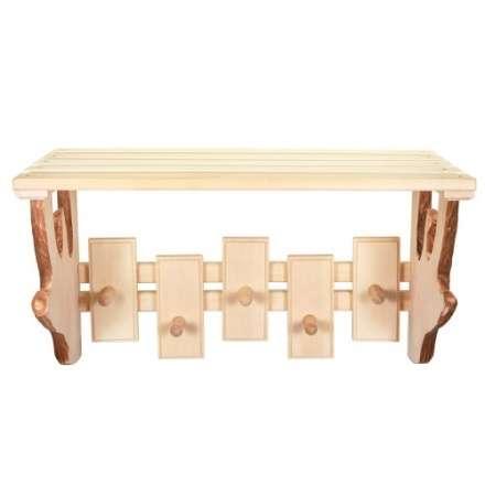 Полка-вешалка 5 крючков резная в Пинске