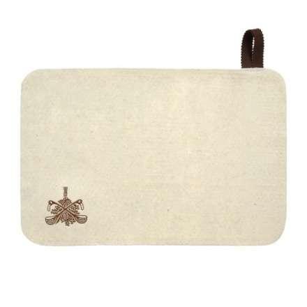 Коврик белый с вышитым логотипом, войлок 100%, 41416 купить в Пинске