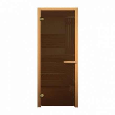 Стеклянная дверь для бани Fireway бронза 1900*700 (стекло 8 мм, 2 петли) купить в Пинске