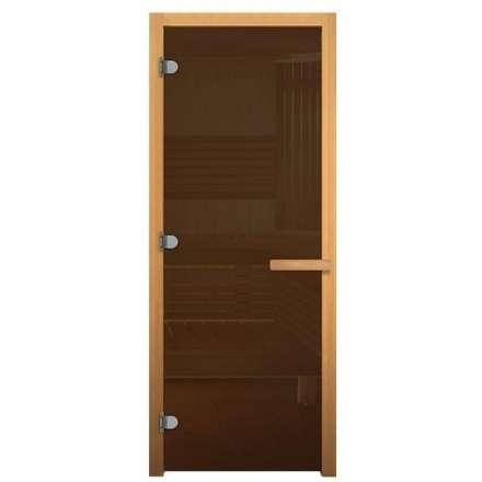 Дверь для бани ВЕЗУВИЙ стекло Бронза 1900x800 мм ОСИНА купить в Пинске