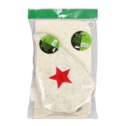 Набор из двух предметов (Шапка Будёновка белая, коврик) 41128 в Пинске