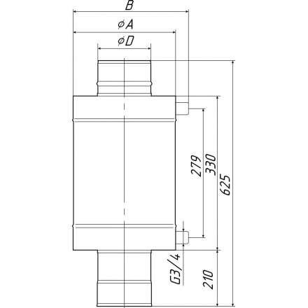 Теплообменник Термофор КОСТАКАН 8 л самоварного типа в Пинске