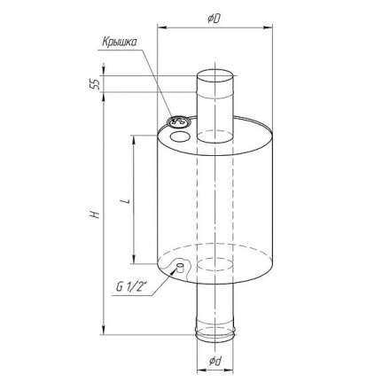 Бак Ferrum Комфорт круглый на трубе 72 л в Пинске