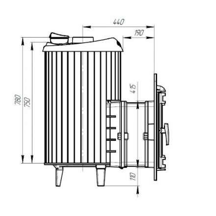 Печь банная ProMetall Атмосфера L в ламелях Окаменевшее дерево в Пинске