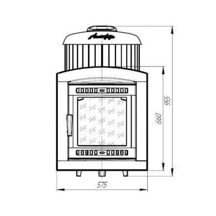 Печь банная ProMetall Атмосфера L в ламелях Окаменевшее дерево в Пинске