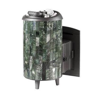 Печь банная ProMetall Атмосфера XL+ в ламелях из натурального камня Змеевик в Пинске