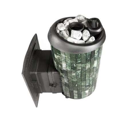 Печь банная ProMetall Атмосфера XL+ в ламелях из натурального камня Змеевик в Пинске