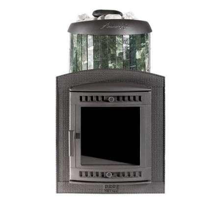 Печь банная ProMetall Атмосфера XL+ в ламелях из натурального камня Змеевик в Пинске