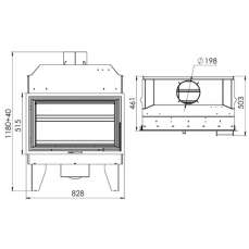 Топка каминная Мета-Бел ТКТ 10.0-05 (в модификации Аврора С) в Пинске