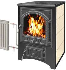 Печь-камин Везувий ПК-01 (205) с плитой и т/о беж.12 кВт в Пинске