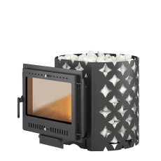 Чугунная печь для бани ЭТНА 24 (Панорама) "М" Амазонка бай фото в Пинске