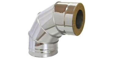 Сэндвич-колено Нерж+Нерж (AISI 430/0,8мм) 90* 4 секции купить в Пинске