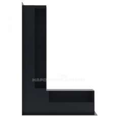 Решетка люфт угловая левая 400х600х90 (графит) в Пинске