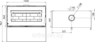 Печь-камин Мета-Бел АОТ 10.0-05 Монблан в Пинске