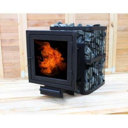 Печь банная ComfortProm СТАЛЬ 8 мм панорама 16 м3 в Пинске