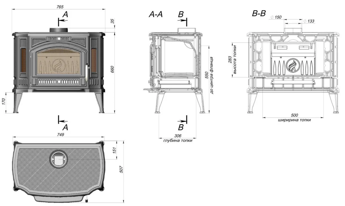 Печь-камин FireWay Flamenco в Пинске