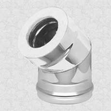 Сэндвич-колено 45° AISI 430 1,0мм/0,5мм, KERALUX купить в Пинске