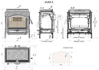 Печь-камин FireWay Jazz II на дровах в Пинске
