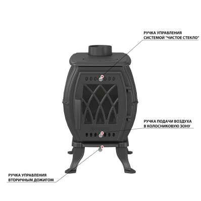 Печь-камин Везувий ВХ-05 Антрацит в Пинске