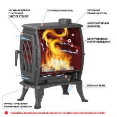 Печь-камин Везувий ВХ-09 Антрацит в Пинске