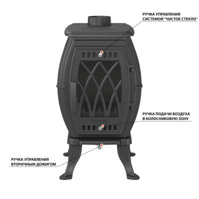 Печь-камин Везувий ВХ-09 Антрацит в Пинске