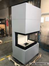 Камин Родос 800 ЧЕРНЫЙ шамот белый в Пинске