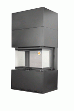 Камин Родос 800 ЧЕРНЫЙ шамот белый в Пинске