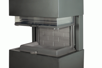 Камин Родос 800 ЧЕРНЫЙ шамот черный в Пинске