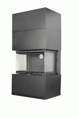 Камин Родос 800 ЧЕРНЫЙ шамот черный в Пинске