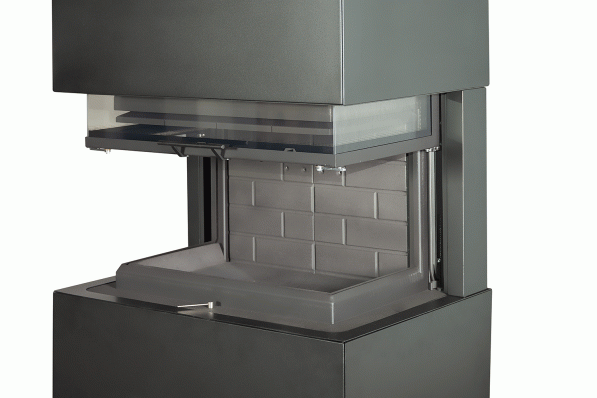 Камин Родос 800 ЧЕРНЫЙ шамот черный в Пинске