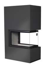 Камин Родос 900 ЧЕРНЫЙ, шамот белый в Пинске