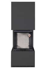 Камин Родос 900 ЧЕРНЫЙ, шамот белый в Пинске