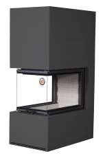 Камин Родос 900 ЧЕРНЫЙ, шамот белый в Пинске